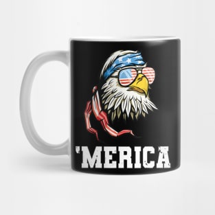 4th Of July Merica USA Flag Bald Eagle Patriotic Veteran Mug